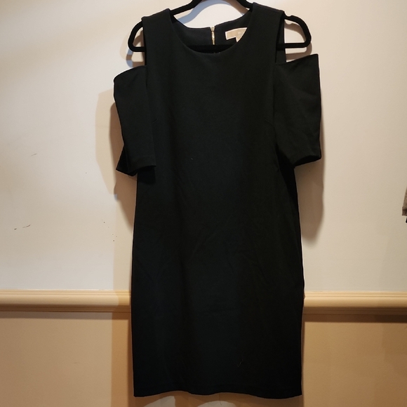 Michael Kors Black Cold Shoulder Mini Dress - Picture 1 of 14